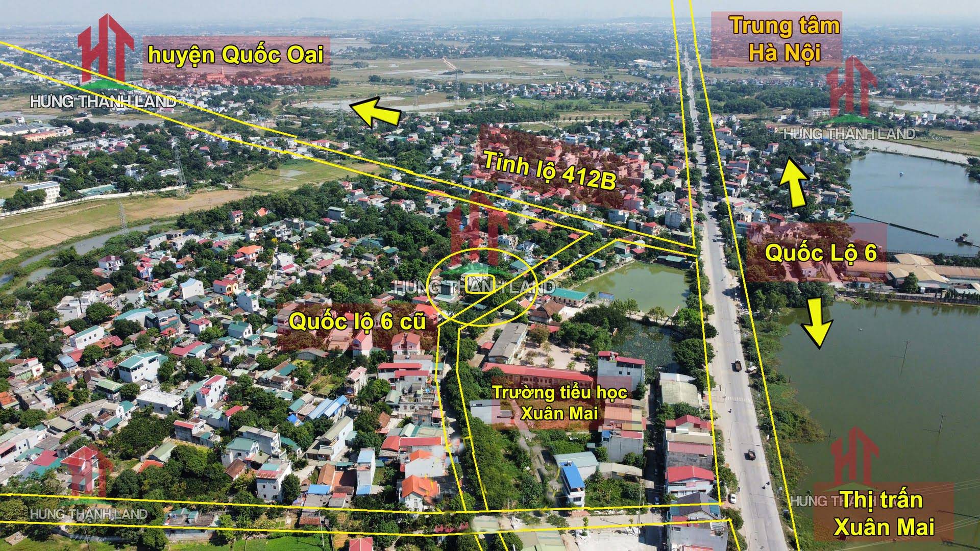 Hình ảnh Gia đình muốn bán nhanh mảnh đất 346m2 ở thị trấn Xuân Mai mặt đường quốc lộ 6 cũ lấy tiền trả nợ ngân hàng
