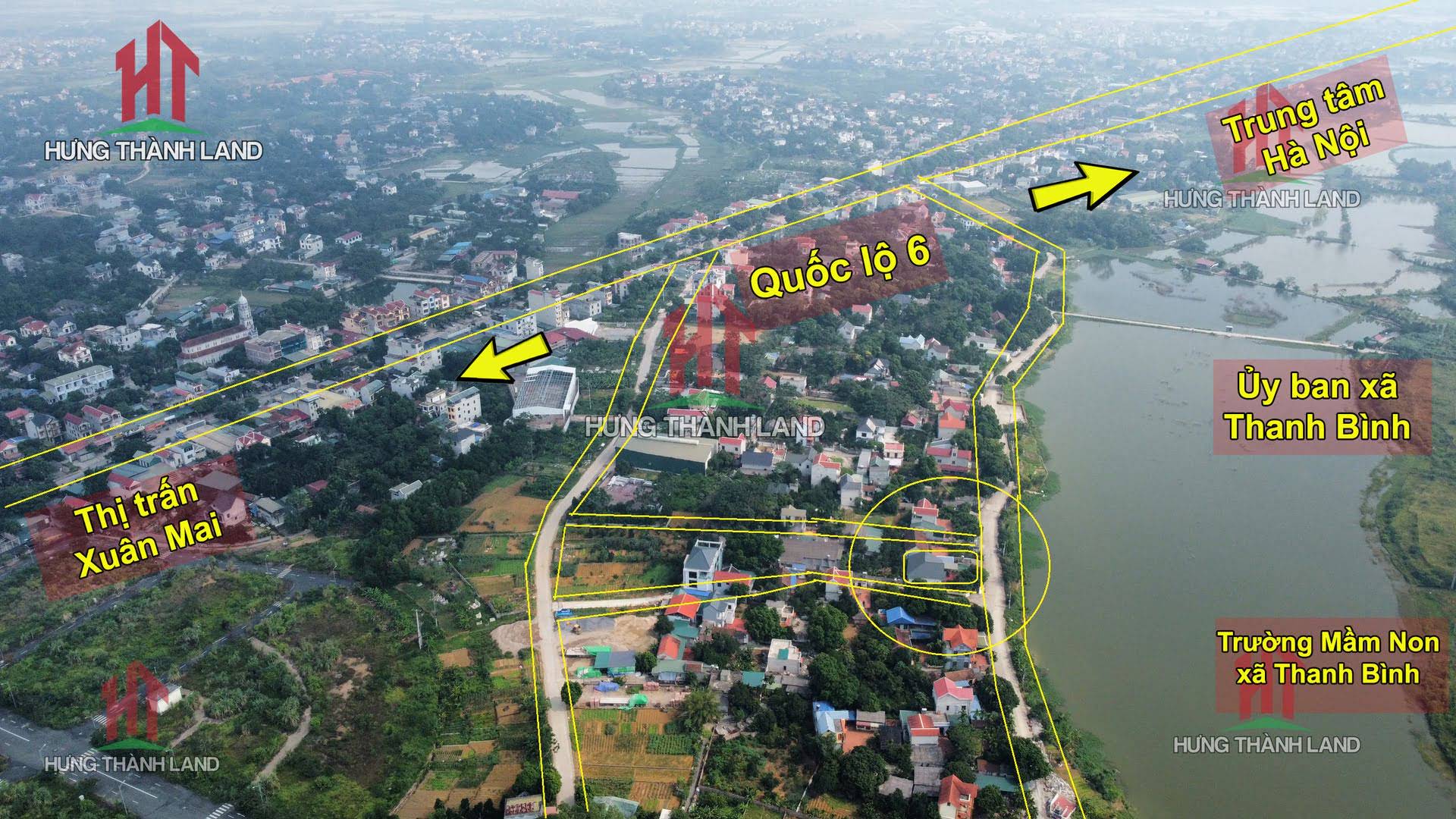 Hình ảnh Đất mặt đường lô góc view hồ có sẵn ngồi nhà biệt thự mái thái mới xây 426m2 ở Chương Mỹ