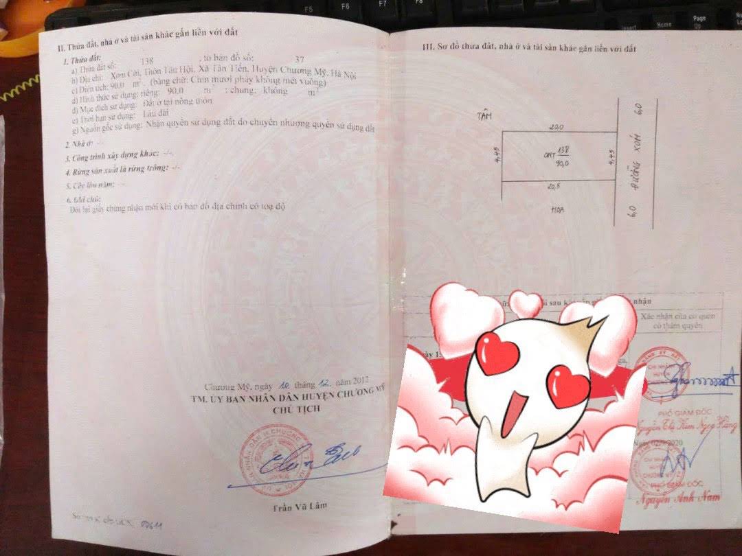 Hình ảnh BÁN ĐẤT THỔ CƯ TÂN TIẾN CHƯƠNG MỸ CHỈ VÀI TRĂM TRIỆU 90M2