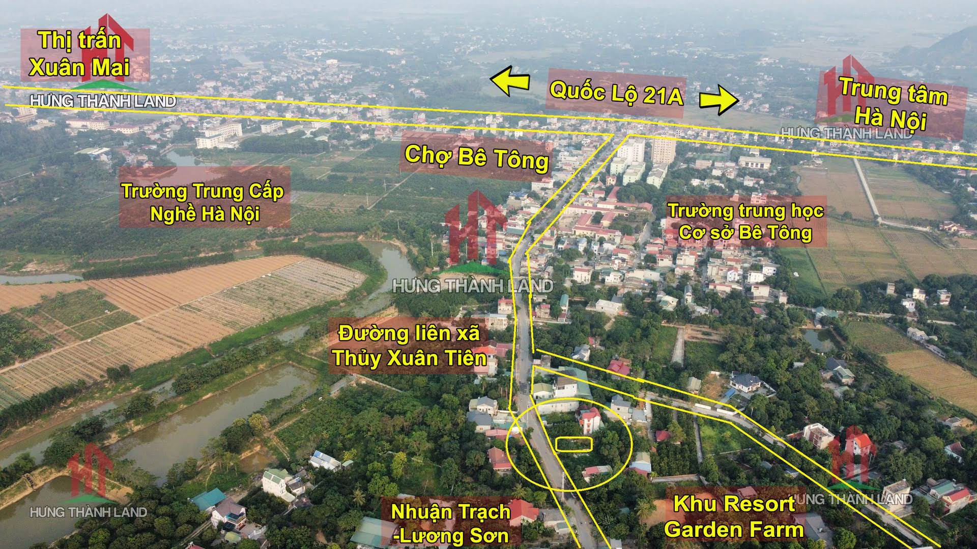 Hình ảnh Mảnh đất dân F0 chính chủ mặt đường kinh doanh xã Thủy Xuân Tiên rộng 153.5m2