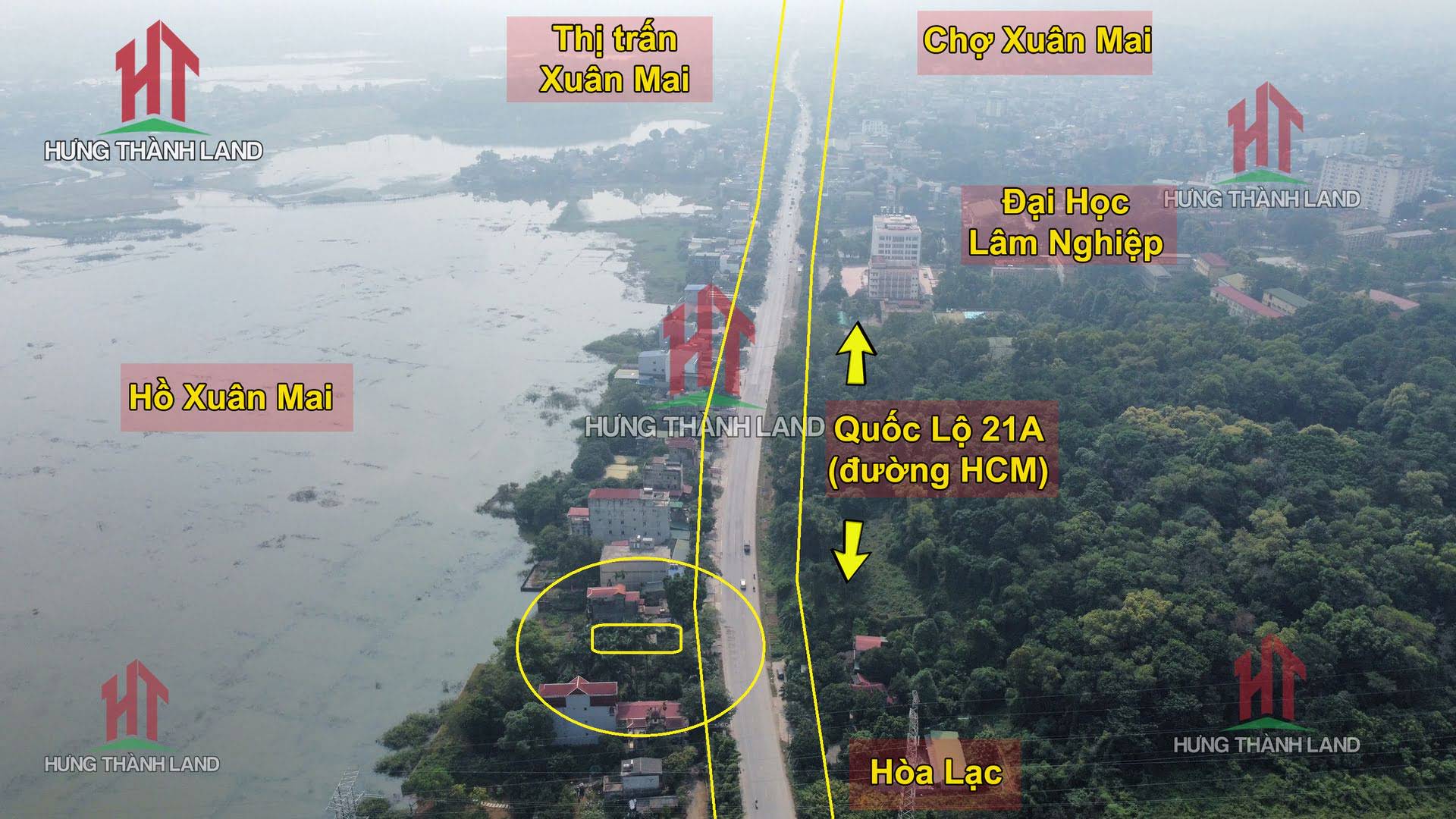Hình ảnh Đất mặt đường kinh doanh quốc lộ 21A ở thị trấn Xuân Mai 144m2 gần Đại Học Lâm Nghiệp