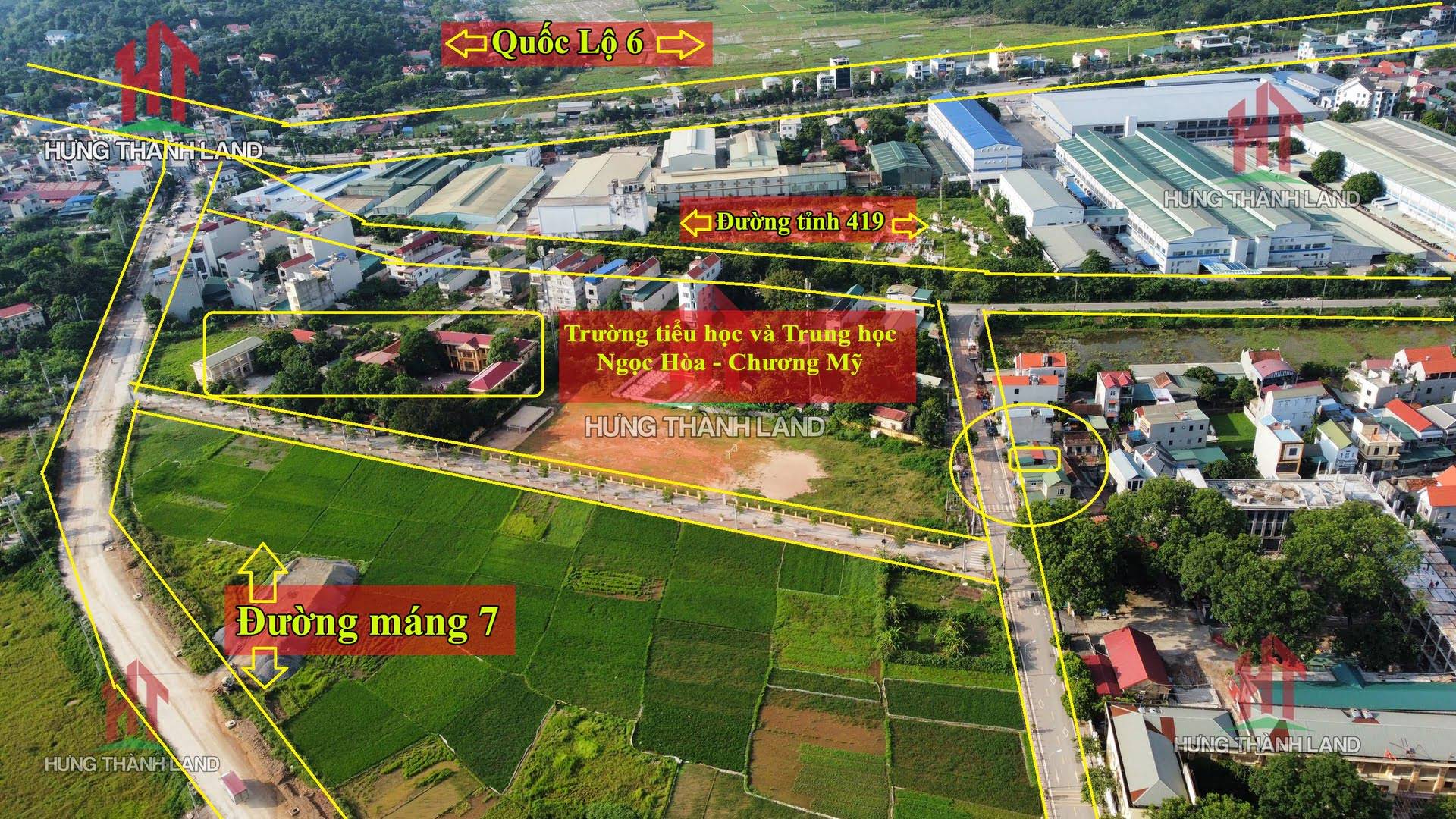 Hình ảnh Bán mảnh đất mặt đường đối diện sân bóng ở Chương Mỹ 59m2